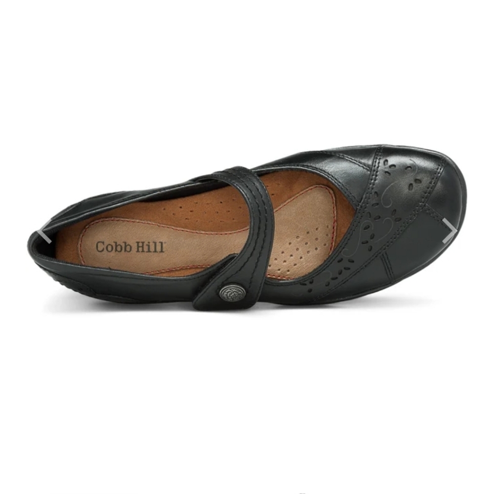 Rockport Cobb Hill Petra  Mary Jane Flats Black Size 8
